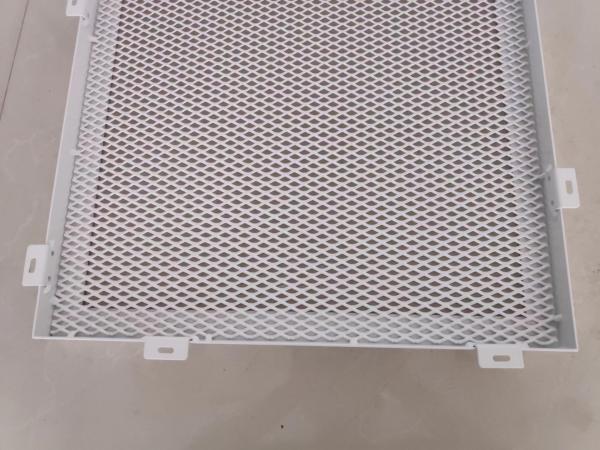 Powder Coating White Color Expanded Metal Mesh For Wall Facaded