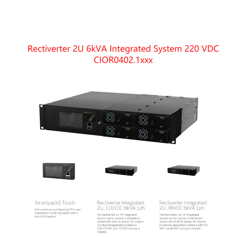 Eltek 48Vdc 19 дюймов 5U Telecom 16kw 300A CTO Система Smartpack сенсорный контроллер с выключателем
