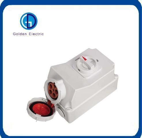 Soquete e interruptor de bloqueio mecânico industrial de 110-240V com opção de personalização