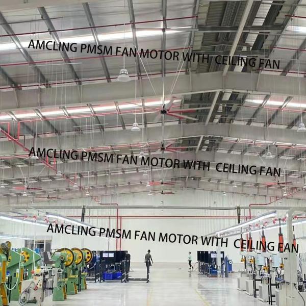 800m3/h Air Volume PMSM Motor Giant HVLS Fan 8ft 10ft 16ft 20ft 24ft 1.5kw 220v 380v