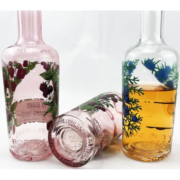 700 мл 750 мл 500 мл 1 литр Прозрачная стеклянная бутылка для вина с индивидуальным логотипом