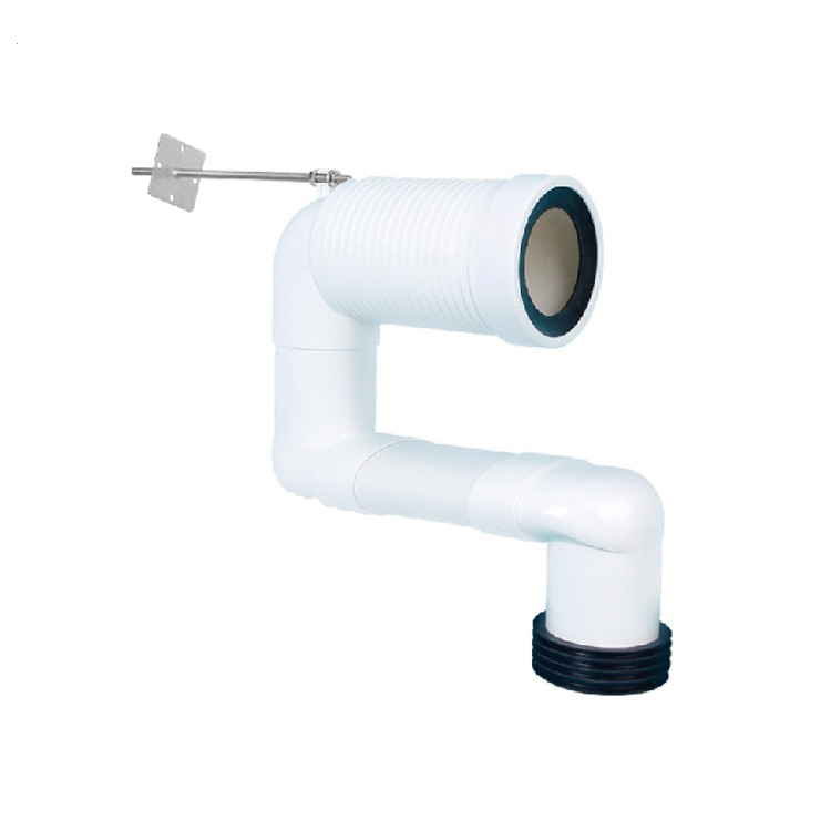 White PVC Bathroom Pipe Connector Type Toilet Accessory Toilet Sitting Basin Pipe