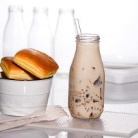 Bouteilles de lait frais en verre sans plomb pour les boissons glacées