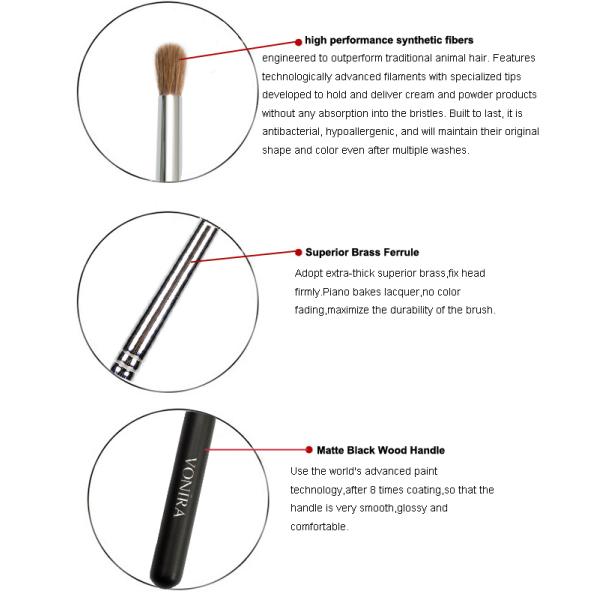 Cepillo de mezcla afilado de alta calidad con mejores ventas del maquillaje con el pelo de la crueldad libremente