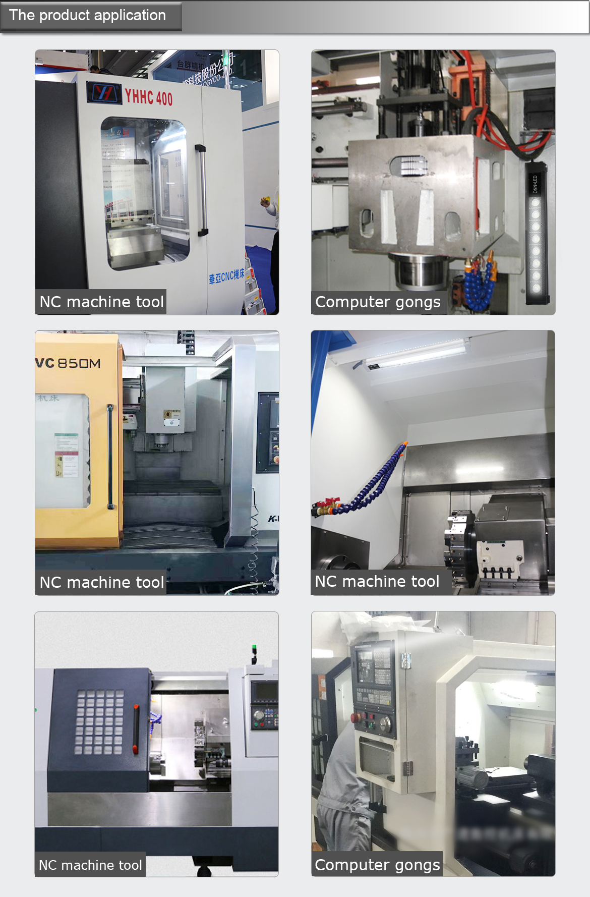 DC24V Aluminum LED Machine Work Light Waterproof CNC Machine Lighting For Lithium Battery Industry