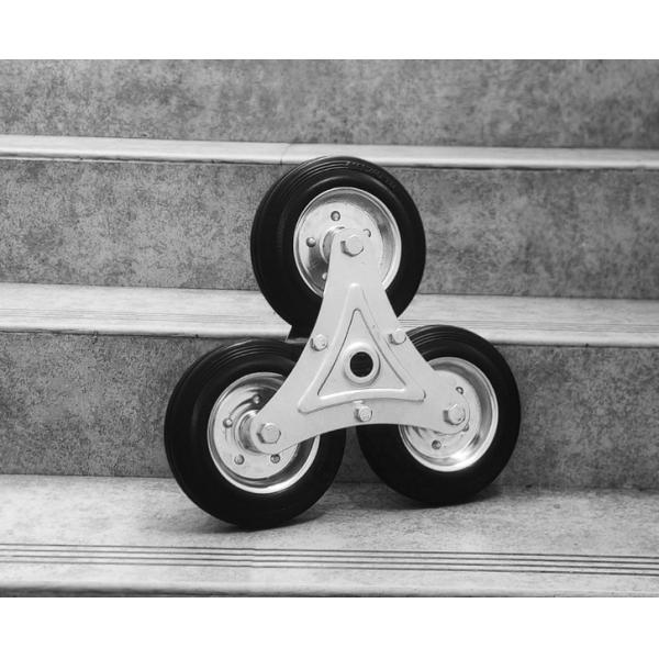 Escaleras de caucho negro de 160 mm con rodamiento de rodillos