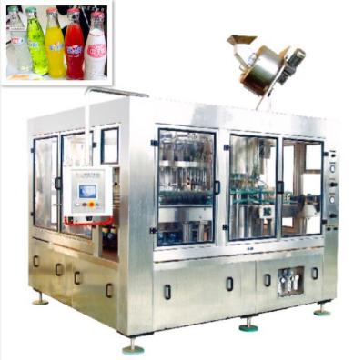 Compact High Speed Glass Bottle Filling Line For CSD With Crown Cap