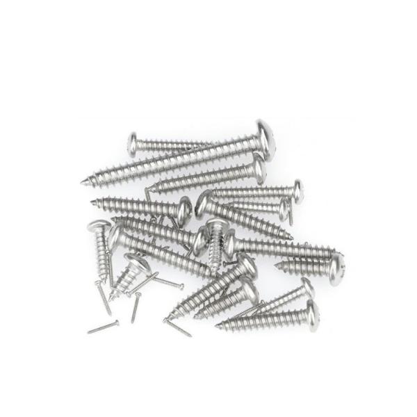 Parafusos de aço inoxidável DIN7981 Phillips, cabeça transversal de panela, auto-apertador, para metal de madeira