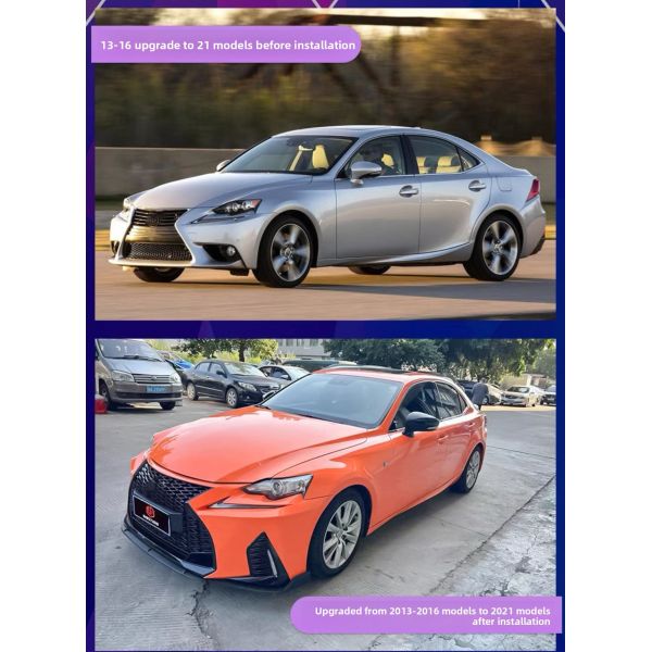 Car Bumper Auto Body Kit for Lexus IS250 IS300 IS350 ISF 2013 2014 2015 2016 2017 up to 2021 Style Front Bumper Kit Assembly