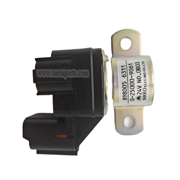 Genuine New Starter Relay for Isuzu 6HK1 and 4JJ1 Excavator Spare Parts with 6 Months Warranty