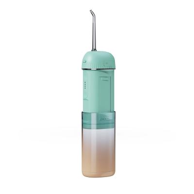 Green Rechargeable Water Flosser Cordless Teeth Cleaner For Adult