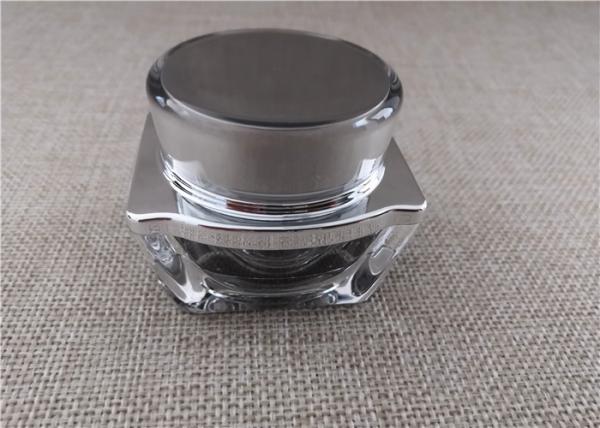 Square Shape PP PE Acrylic Jars For Cosmetics 15 / 30G 62 * 60 * 55MM