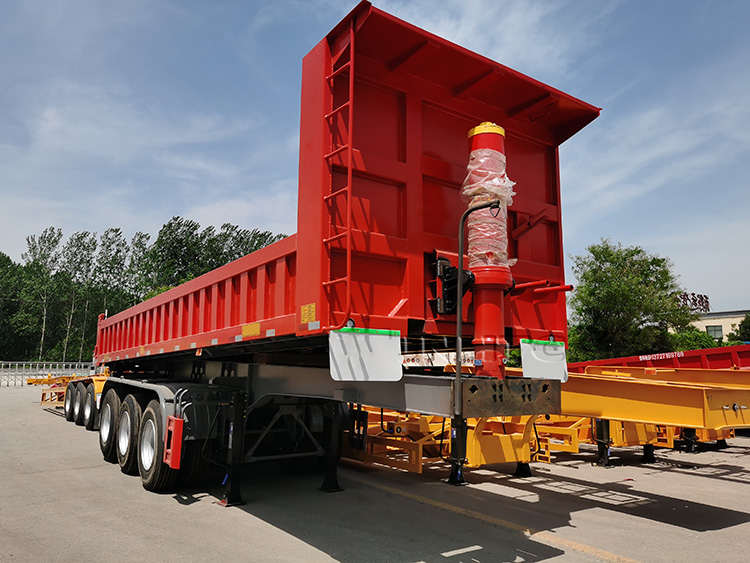 Цапфы 20cbm 12wheels трейлера 3 Tipper трактора Sinotruck Howo
