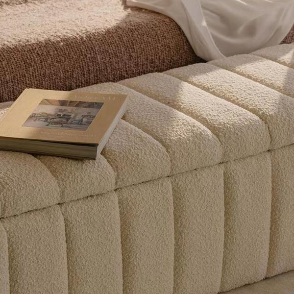 Lightweight Durable Fabric Ottoman Furniture , Antiwear Living Spaces Storage Ottoman