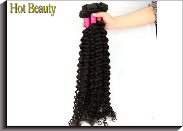 Deep Curly Unprocessed Human Hair Extensions Clean And Soft Quality 10-30