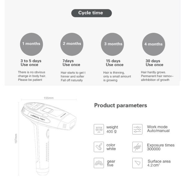 Portable Home Laser Hair Removal Machine With 100000 Pulse Tender Skin