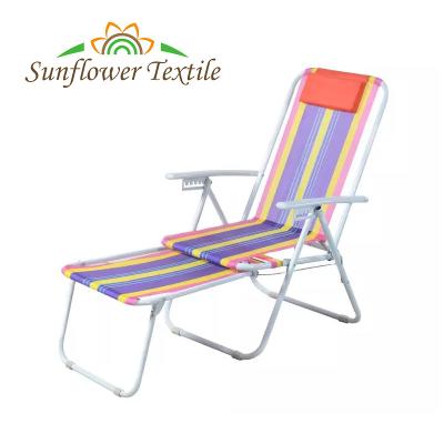 a cadeira de praia dobrável da listra cromática de 160x45x56cm dobrou Chaise Beach Chair de nylon