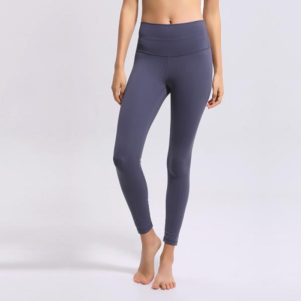 Women'S High Waist Sports Pocket Yoga Pants Solid Color Tight
