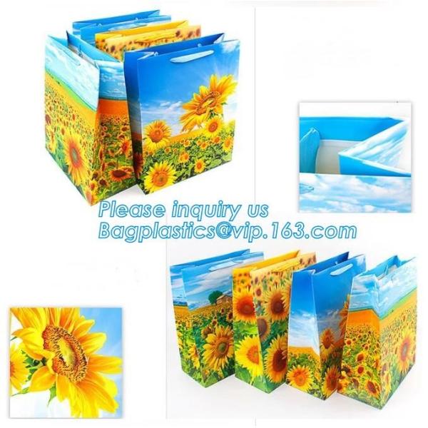 Foldable Gift Recycled Grocery Romotional Printed Gift Paper Bag Luxury Matte White Paper Bags with Handles Perfect for