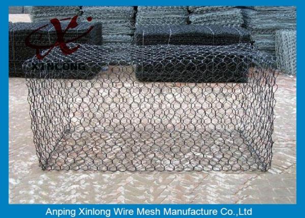 Construction Gabion Basket Wall Gabion Rock Wall Cages With ISO90000 / 2008 Certificate