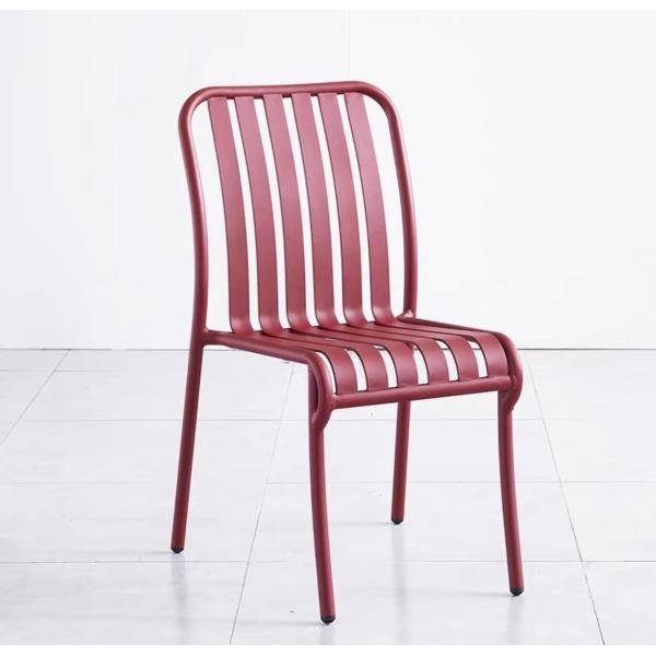 Modern Dining Chair Waterproof Aluminum Garden Chair for Outdoor Cafe Bar Restaurant