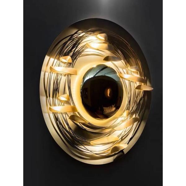 Luxury Stair Lamp Contemporary Led Gold decorative Wall Lamp For Hotel