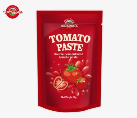Custom 70g Tomato Paste Stand-Up Pouches By Perfect For Food Packaging With Customized Printing