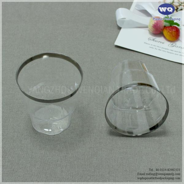 9oz Party Cups/Old Fashioned Glass,Crystal Clear Fancy Disposable Wedding Party Tumblers Personalized Disposable Cups