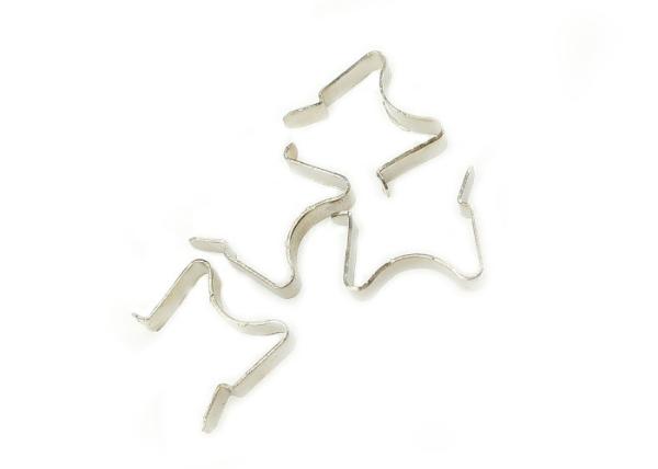 Nickel Finish Metal Stamping Parts Grey Steel Spring Battery Contacts for Electronics