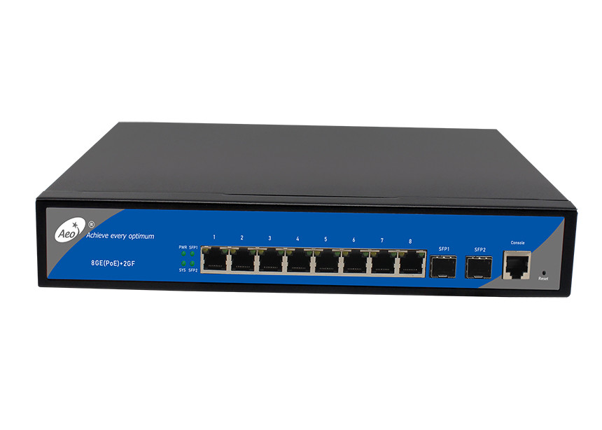 Управляемый переключатель волокна SFP, гаван переключатель сети 8 Mbps 1000
