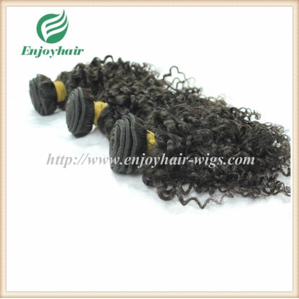 Indian virgin hair weave natural color(can be dye)  curly hair 10''-26'' hair extension