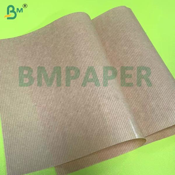 50gsm 60gsm 70gsm Lightweight Tear-Resistant Brown Striped Kraft Paper One Side Gloss Excellent For Flower Packaging Bread Packaging 50gm 60gm 70gm Papel Kraft de color marrón rayado ligero resistente a las lágrimas Brillo de un lado Excelente para el embalaje de flores Embalaje de pan