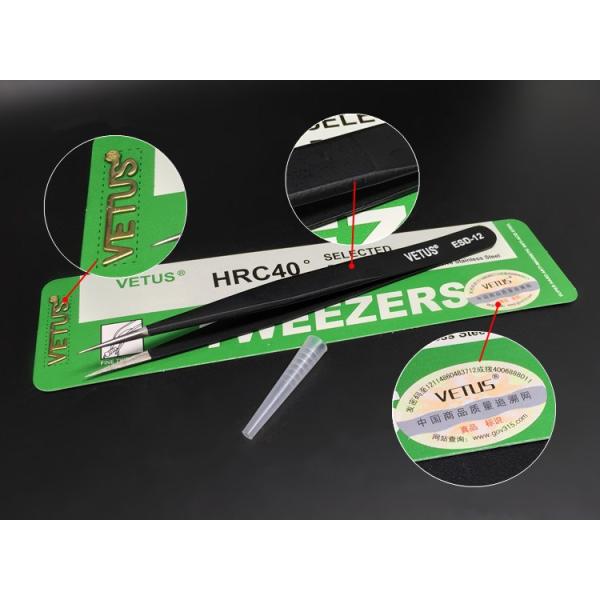 Safe Precision ESD Esd Plastic Tweezers AISI 302 Material Length 110 - 140mm