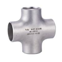 Pièce en t inoxydable duplex superbe UNS S32750 ASME B16.9 SCH10 de croix de BW de garnitures de tuyau d'acier