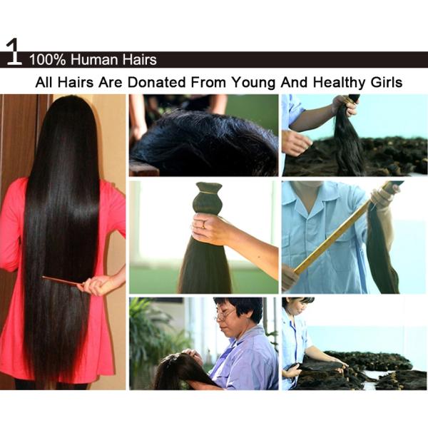 100% Brazilian Virgin Straight Human Hair Lace Front Wigs 5 Inches For Black Women
