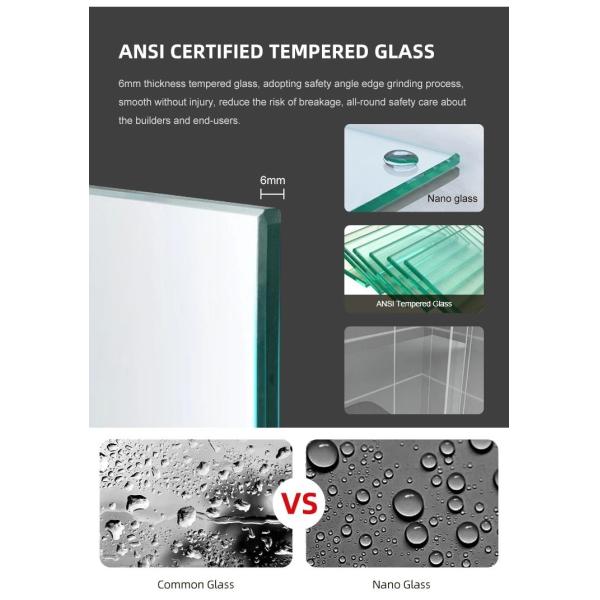Bathroom Shower Bath Screens Glass End Panel Waterproof Bathroom Sheet Wall Paneling