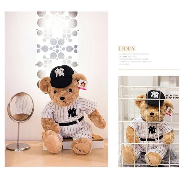 Baseball player bear wholesale stuffed plush teddy bear