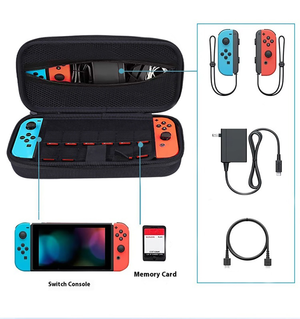 Laudtec Hard EVA Portable Travel Case Storage Bag Protective Pouch for Switch 2 with Game Card Slots