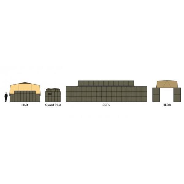 MIL 3 1,0mx1,0mx10m Цинк-алюминиевый сплав Hesco Bastion Barrier
