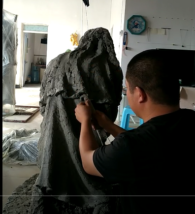 Customized Fighting men marble sculpture , exhibition sculptures ,China stone Sculpture supplier