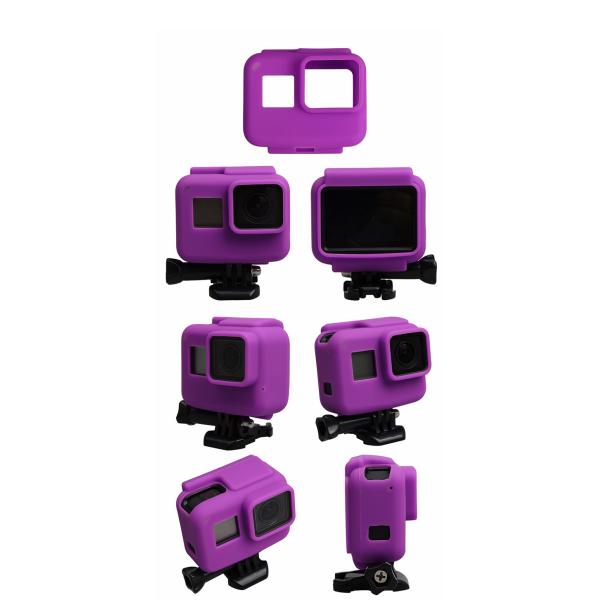 TPU Material Sports Camera Accessories CNC Blue Aluminum Housing Case