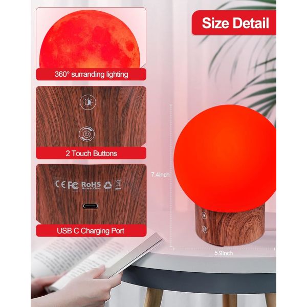 2700K 4000K 6000K Sleep Aid Lamp 630nm Red Light Lamp For Sleep