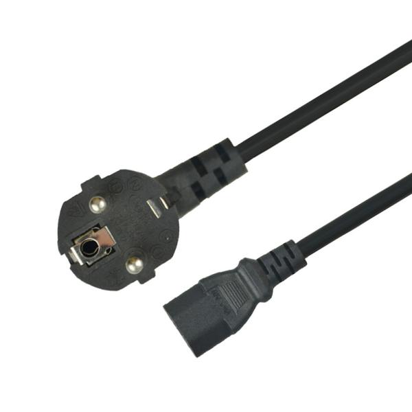 Durable 2pin Plug Black EU Power Cord 1m 1.5m For Laptop Computer Monitor