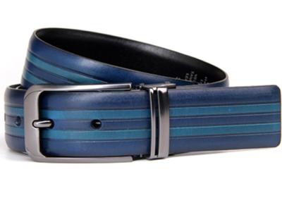 Correia de couro gravada elegante com largura dobro 3.3cm da cor