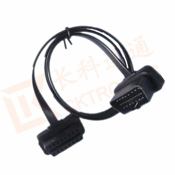 Vehicle Flat Male to Female OBD Extension Cable PVC CK-MF08D01