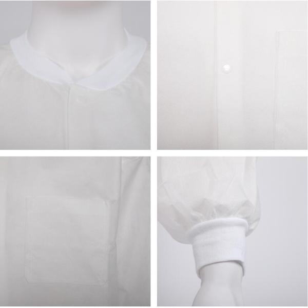 S&J Factory Price Lab Coat Waterproof Non Woven Disposable Lab Coat Hospital Nursing Disposable Gown