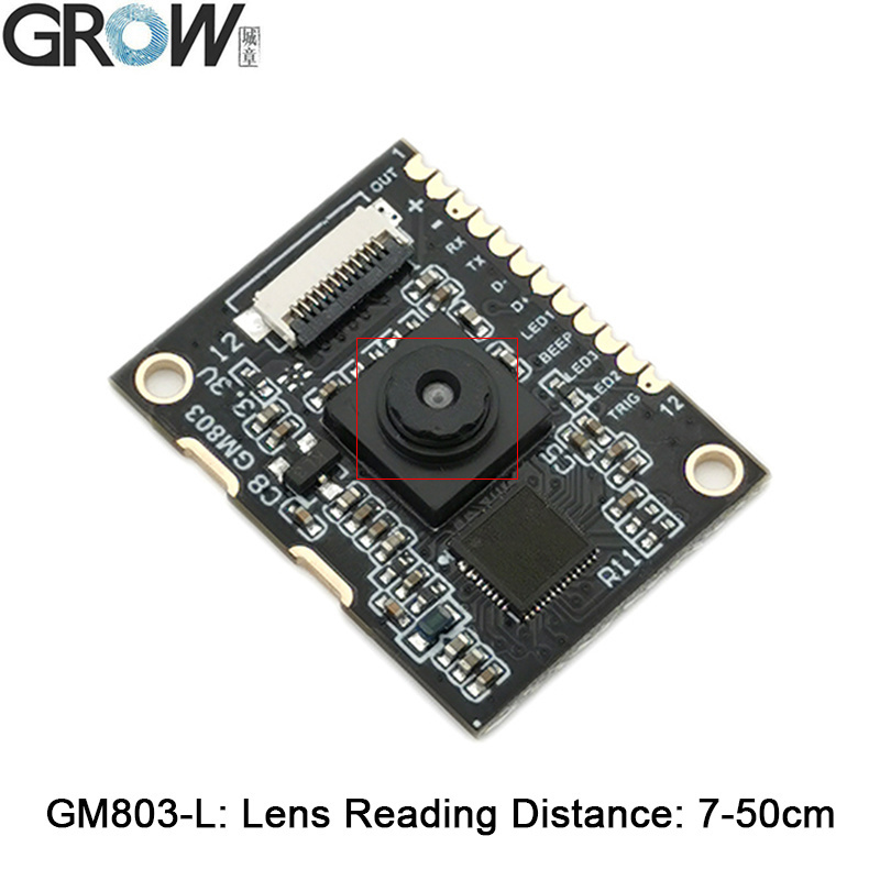 Серия GROW GM803 Малый дешевый DC3.3V USB/TTL232 Интерфейс Сканер штрих-кода Модуль 1D/2D QR Barcode Reader PDF417 для Arduino