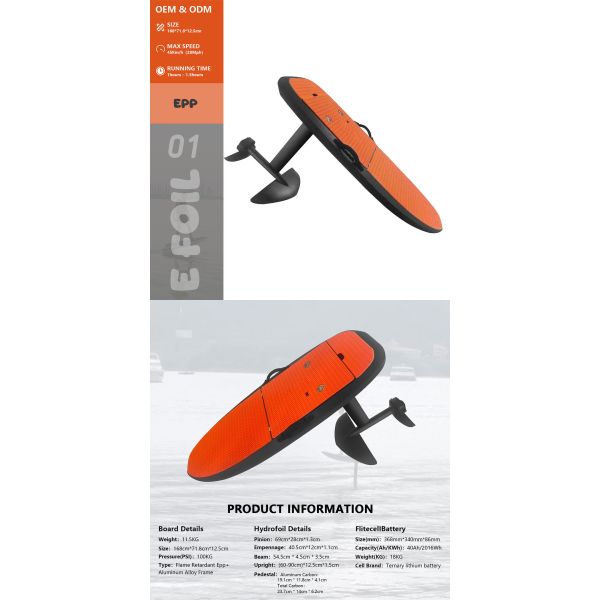 EPP Efoil Electric Hydrofoil Surfboard 55Km/H Surfing Electric Hydrofoil Surfboard
