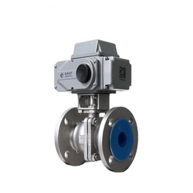 DN15 - DN250 SS Mounting Pad Ball Valve Electric 2 PC Flanged Full Bore Ball Valve