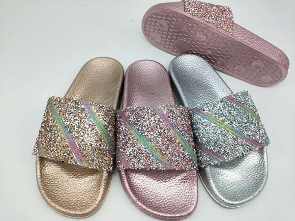 Size 36-41 Sliver Outsole Pu Upper Magic Slide Sandals
